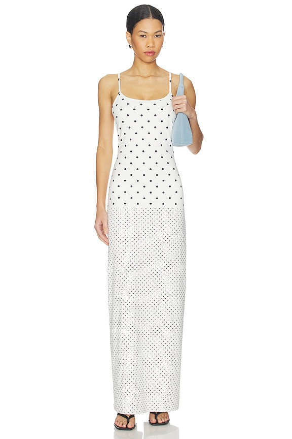 view 1 of 4 Slip Dress in Ivory Polka