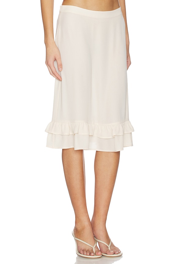 view 2 of 6 Frill Midi Skirt in Ivory