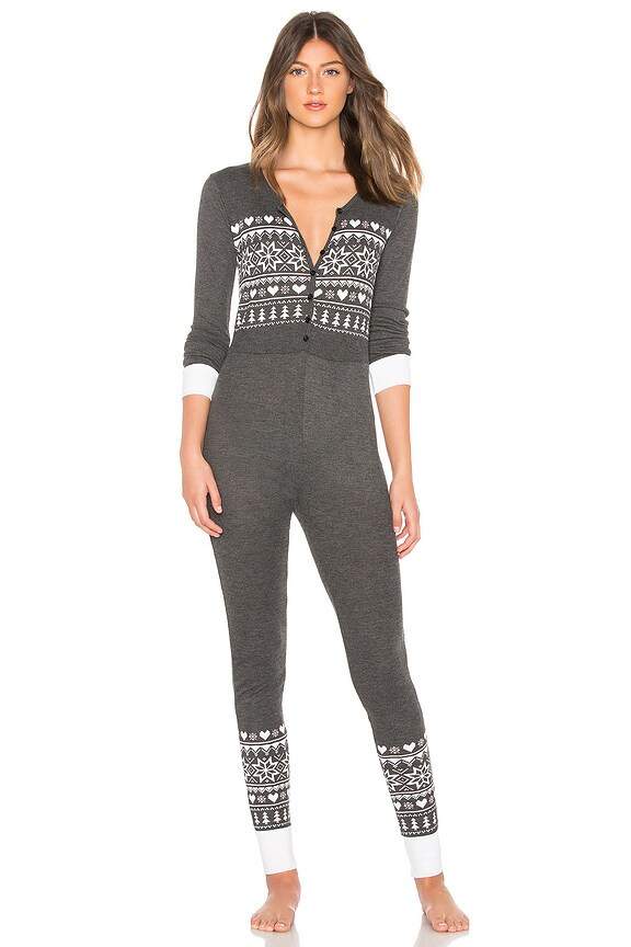 view 1 of 3 COMBINAISON FAIR ISLE in Clean Black