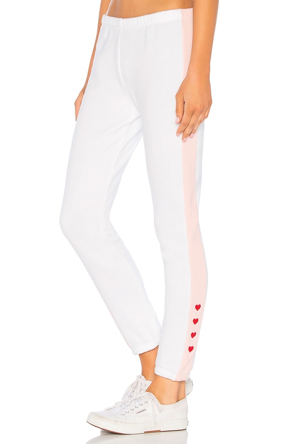 view 2 of 4 Love Track Sweatpant in Clean White & Romantic