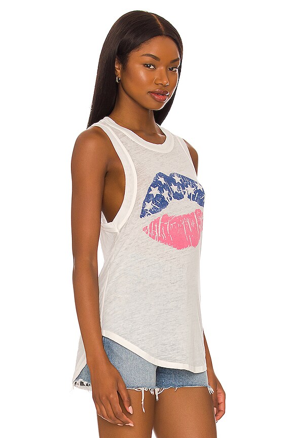 view 2 of 4 Red White & You Luna Tank in Vanilla