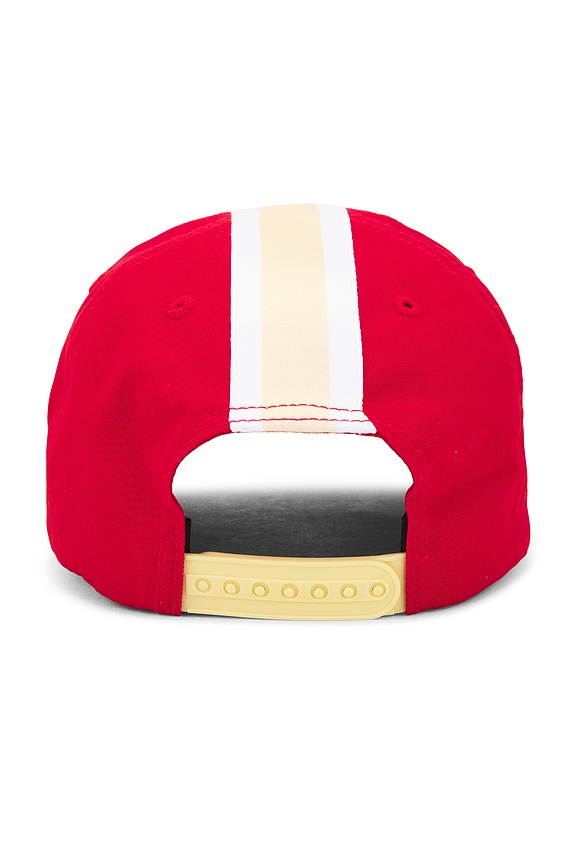 view 2 of 3 Lucky Racing Striped Cap in Burgundy