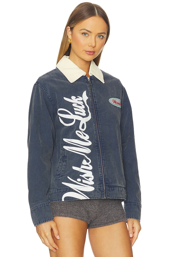 view 2 of 5 Auto Jacket in Blue & Off White