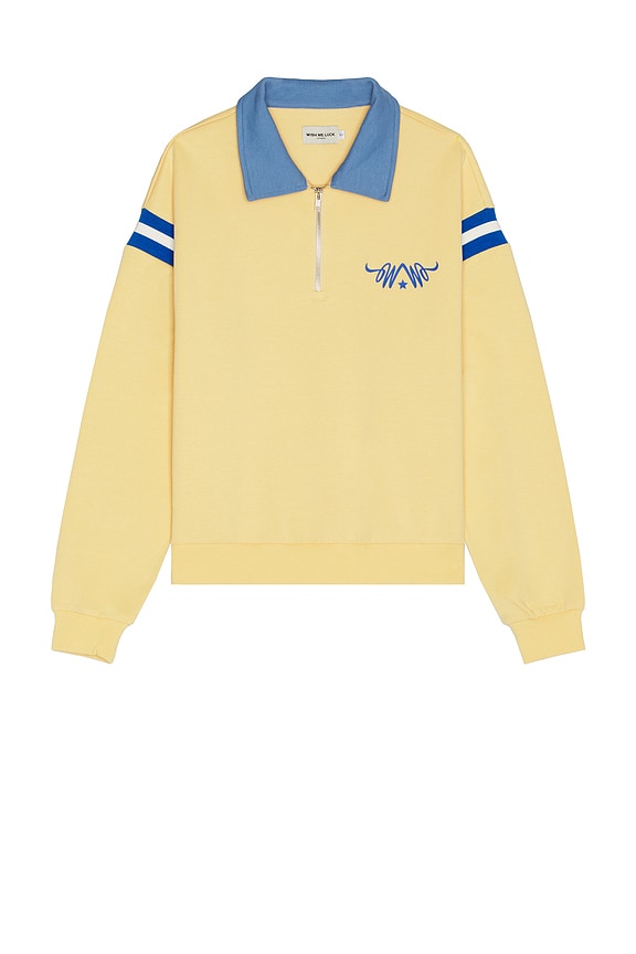 view 2 of 4 Quarter Zip Long Sleeve Polo in Yellow