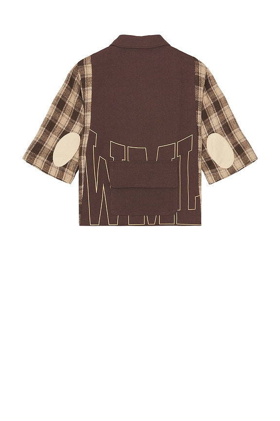 view 2 of 6 Workers Plaid Top in Brown Plaid