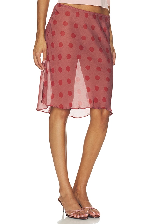 view 2 of 6 Penny Skirt in Red Dot