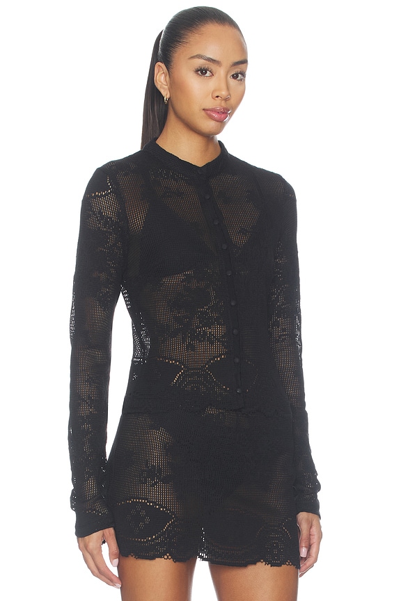 view 2 of 5 Belinda Top in Black Lace