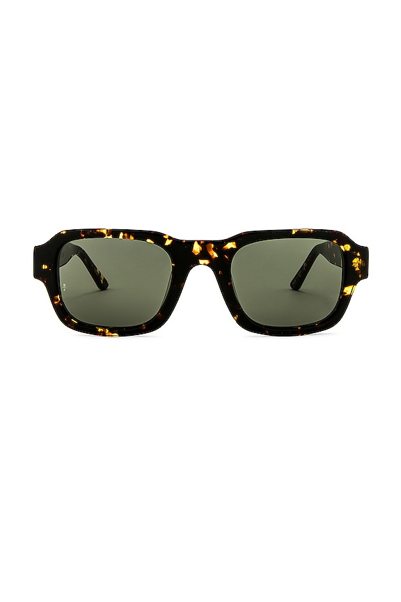 view 1 of 3 Badlands Sunglasses in Yellow Tortoise & Green