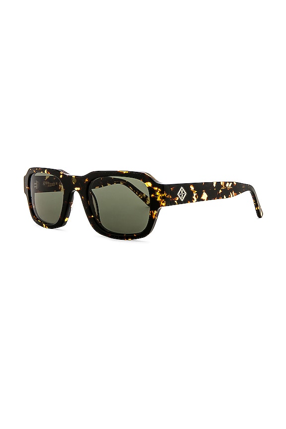 view 2 of 3 Badlands Sunglasses in Yellow Tortoise & Green