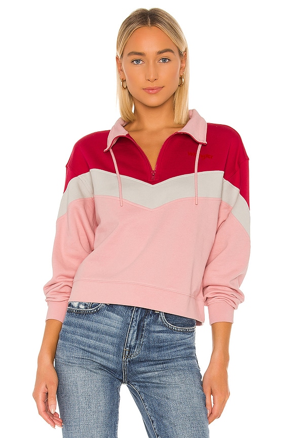 view 1 of 4 Chevron Sweatshirt in Bridal Rose