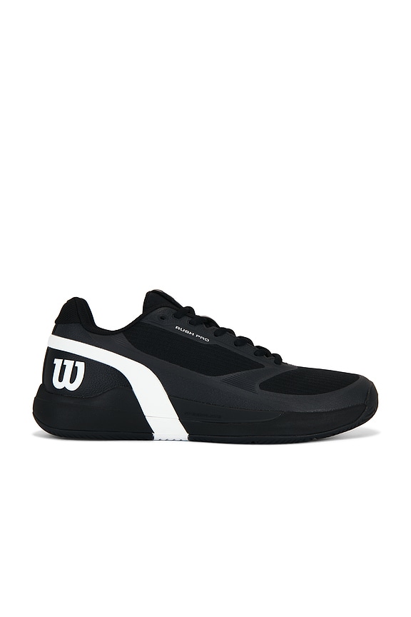 view 1 of 6 Rush Pro 5 Tennis Shoe in Black, White, & St