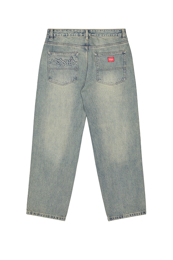 view 2 of 6 Throws Big Lounger Jean in Garage Grime Blue