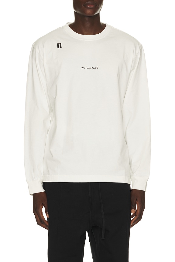 view 1 of 4 Premium Graphic Long Sleeve Tee in Whisper White