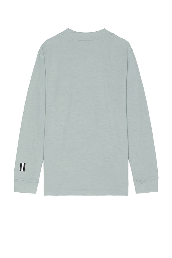 view 2 of 4 Merino Baselayer Mockneck Tee in Blue Slate