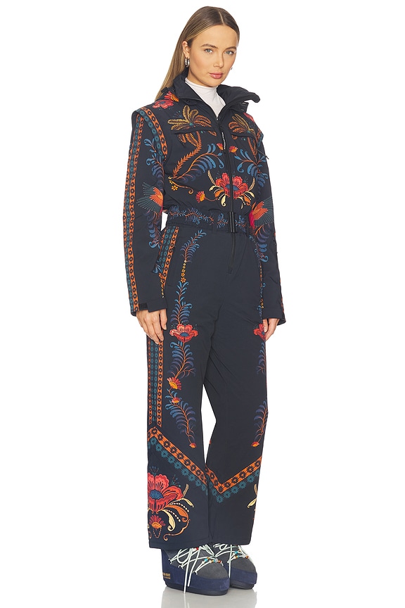 view 2 of 4 x FARM Rio One Piece Ski Suit in Macaw Print Black