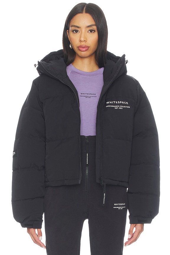 view 2 of 5 Cropped Puffer Jacket in Black Onyx