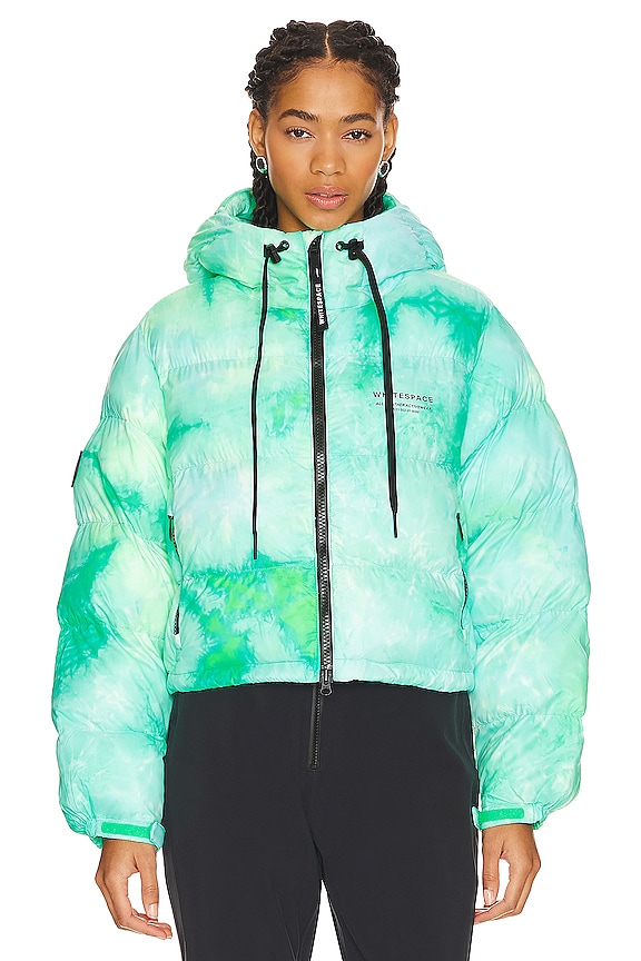 view 2 of 6 КОРОТКАЯ СТЕГАНАЯ КУРТКА in Green Tie D\ye