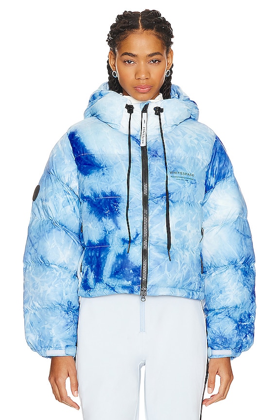 view 2 of 6 Cropped Puffer Jacket in Ice Blue & White