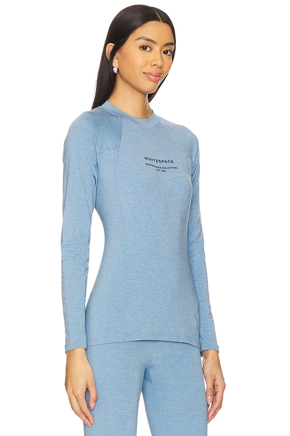 view 2 of 4 GRAPHENE ベースレイヤーモックネック in Placid Blue