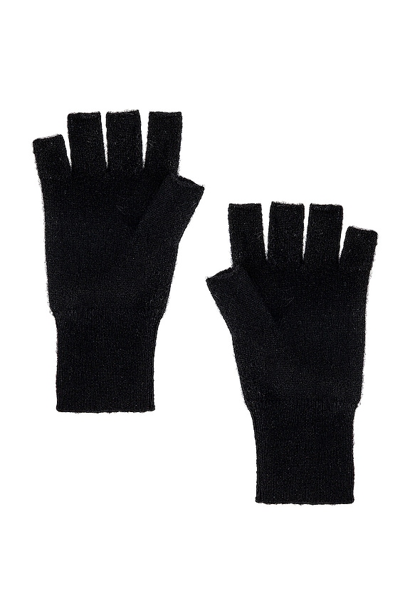 view 2 of 2 Cashmere Fingerless Glove in Black