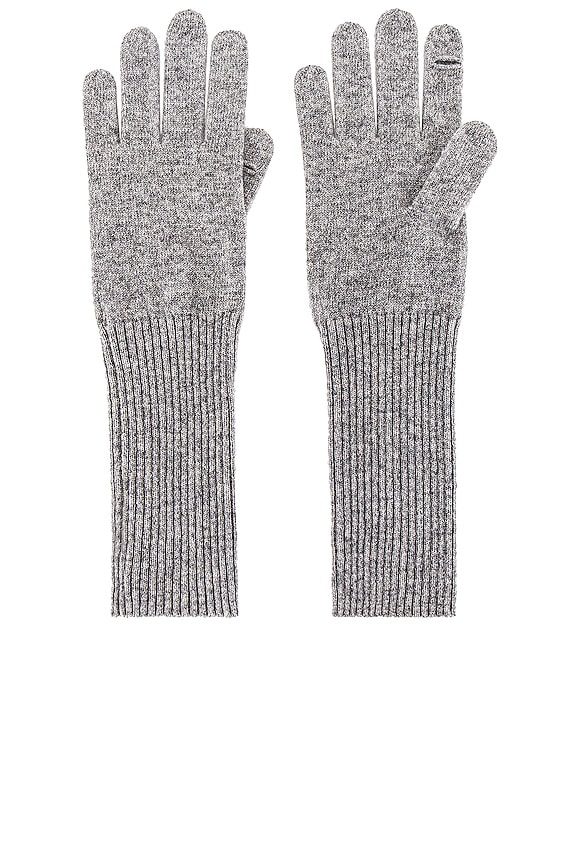 view 1 of 2 Cashmere Long Texting Glove in Grey Heather