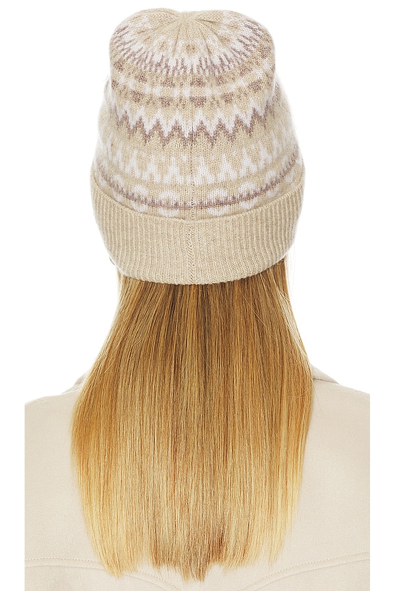 view 2 of 3 Cashmere Fair Isle Beanie in Warm Neutral Combo