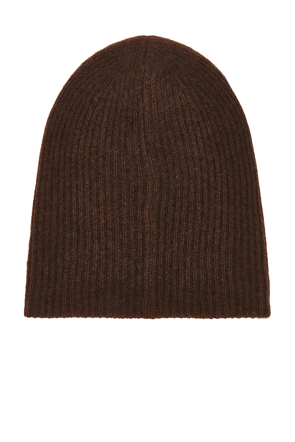 view 2 of 2 GORRO DE LANA ACANALADA DE FELPA DE CACHEMIRA in Maple Brown