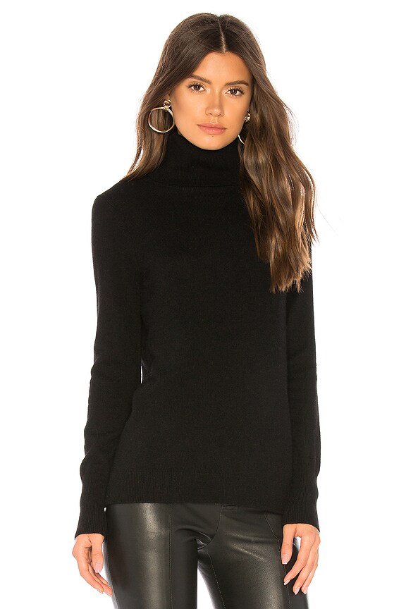 view 2 of 4 Cashmere Essential Cashmere Turtleneck Sweater in Black