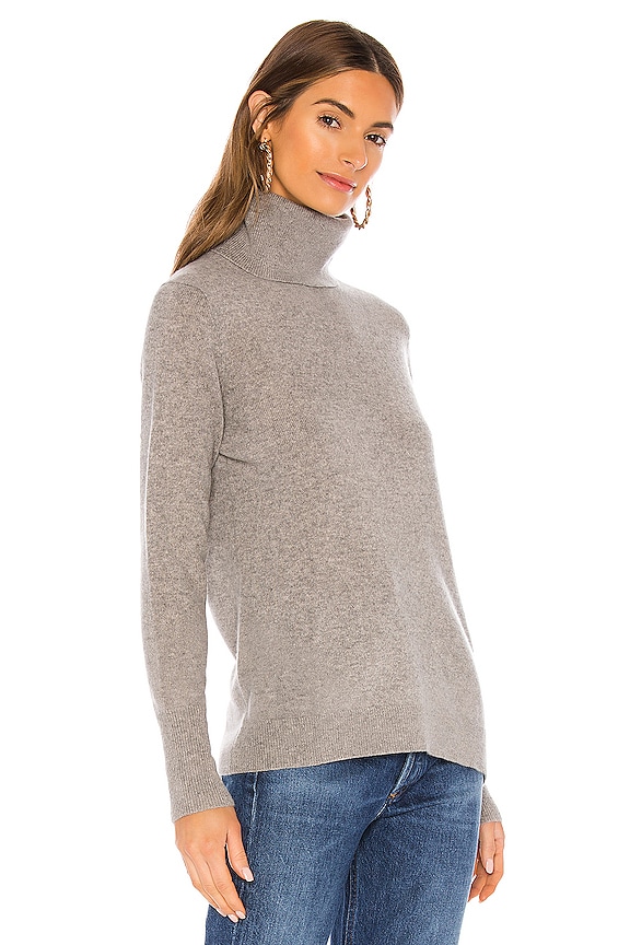 view 2 of 4 Cashmere Essential Turtleneck in Grey Heather