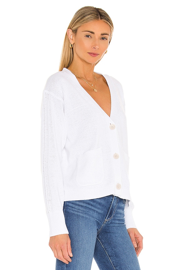 view 2 of 4 Recycled Cotton Patch Pocket Cardigan in White