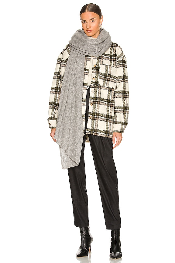 view 2 of 2 Cashmere Travel Wrap in Grey Heather