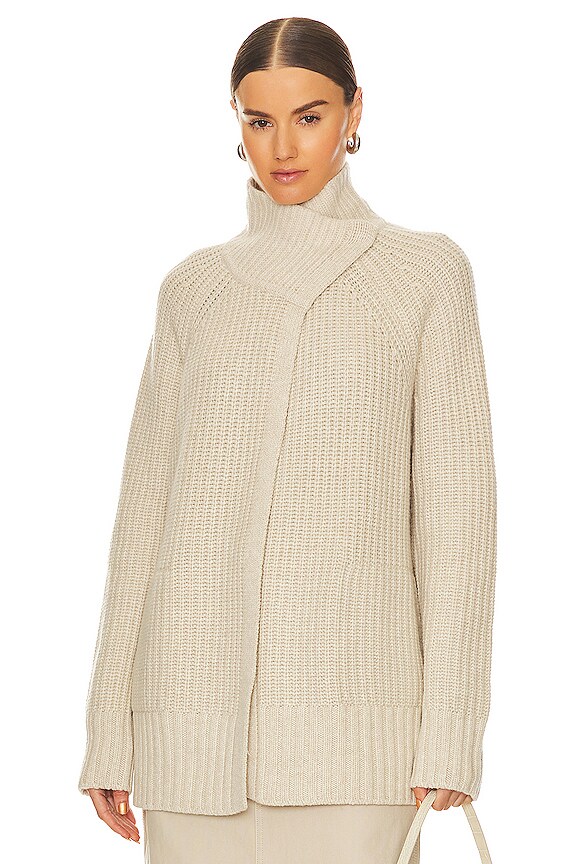 view 2 of 5 リブ編みコートガン in Bone