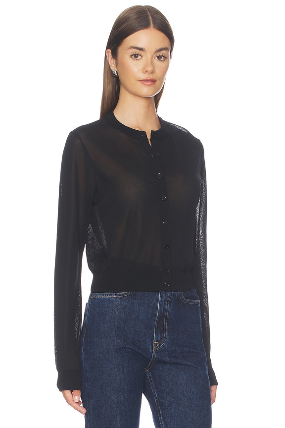 view 2 of 4 Paperfine Crewneck Cardigan in Black
