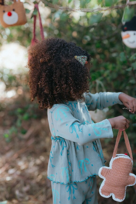 view 2 of 4 Kids Clip Set in Green Xmas Tree