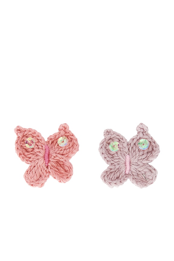 view 1 of 2 Crochet Clip Set in Butterfly Kiss