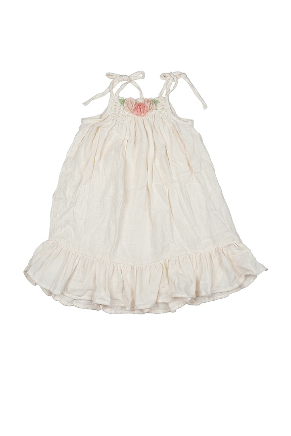 view 1 of 3 VESTIDO GANCHILLO FLORA in Pearl