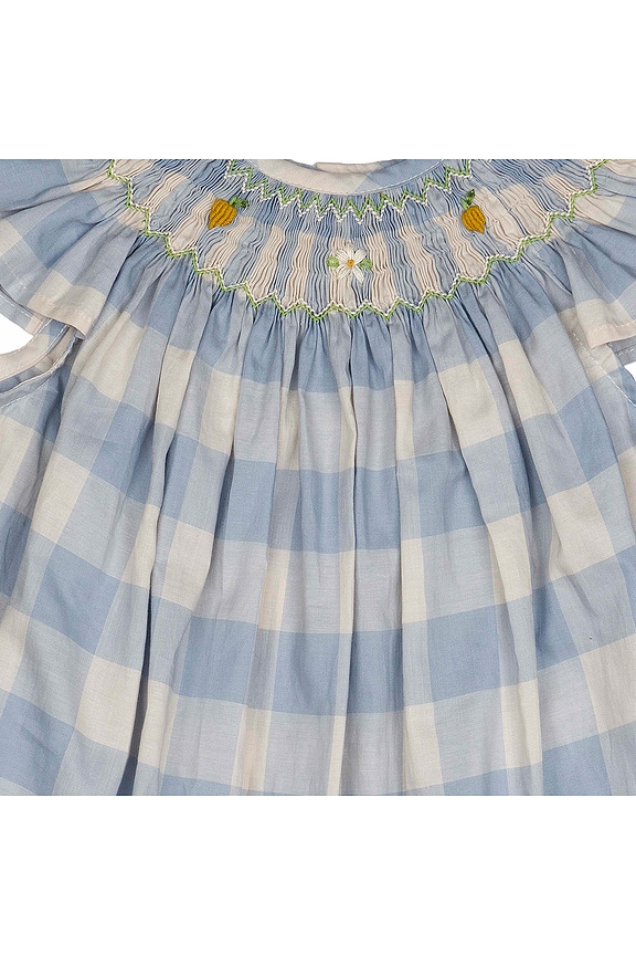 view 2 of 2 ROBE ÉVASÉE BISHOP in Limone Blue Gingham