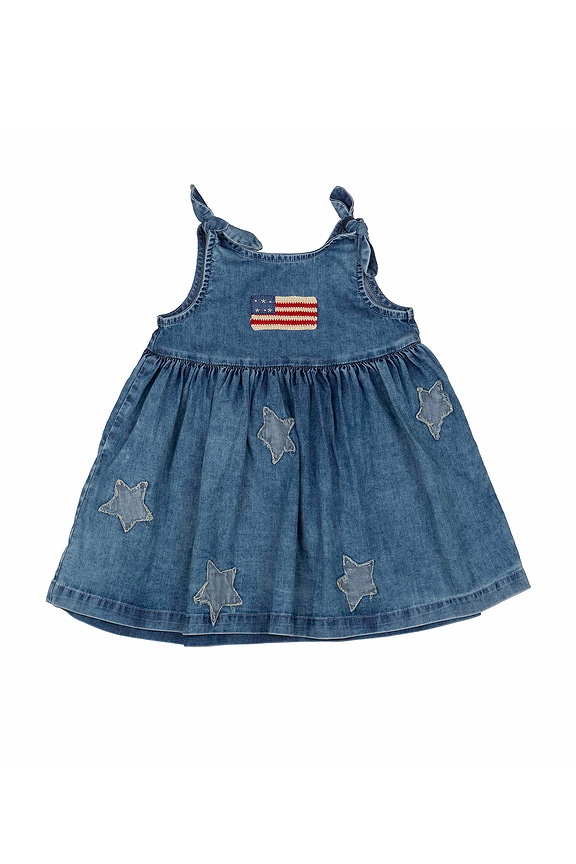 view 1 of 4 Kids Piper Dress in American Flag Denim