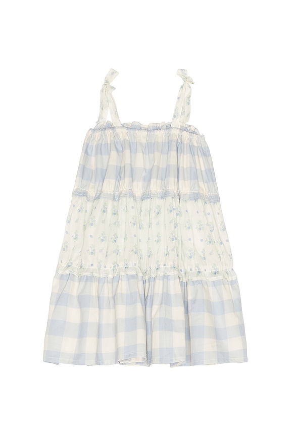 view 2 of 2 VESTIDO AMBER in Blue Gingham