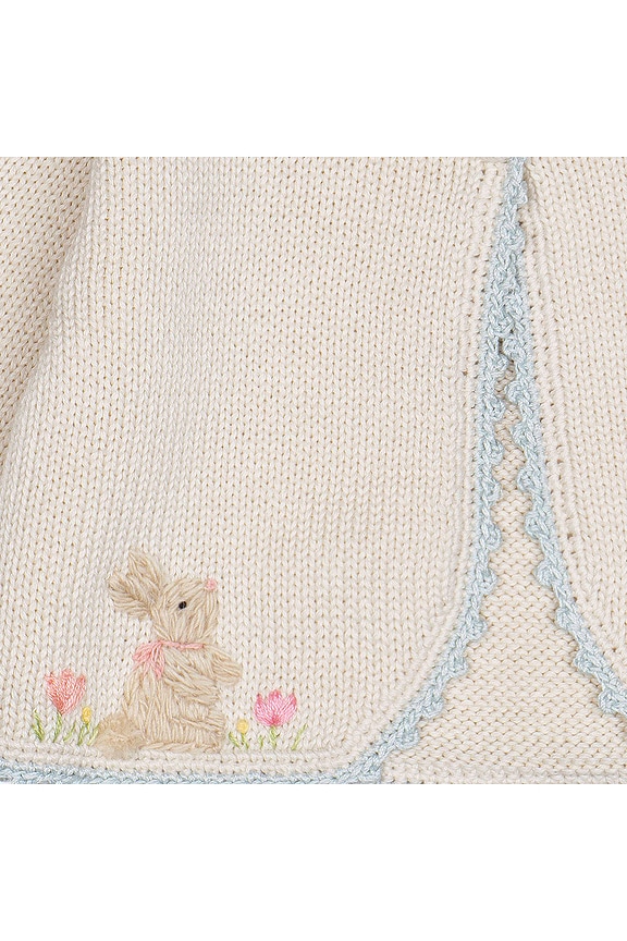 view 2 of 4 Kids Embroidered Bolero in Blue & Pearl