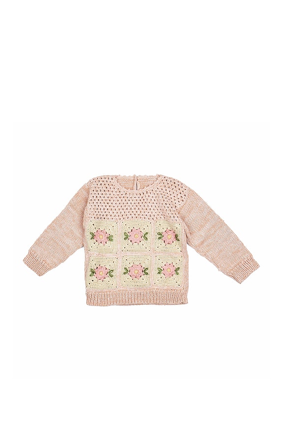 view 1 of 3 Patchwork Sweater in Vintage Blush