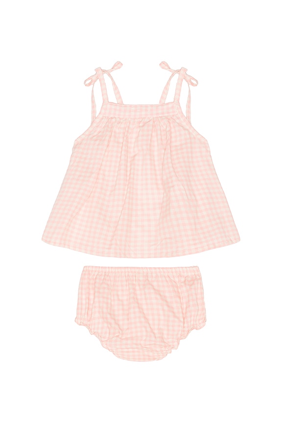 view 2 of 2 Crochet Daisy Set in Pink Gingham & Floral