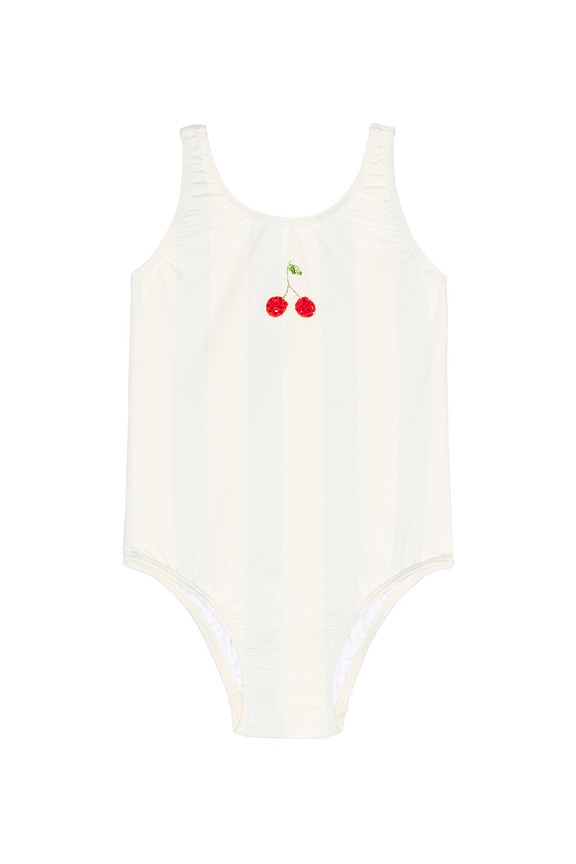 view 1 of 2 Cherry Swimsuit in Blue Stripe