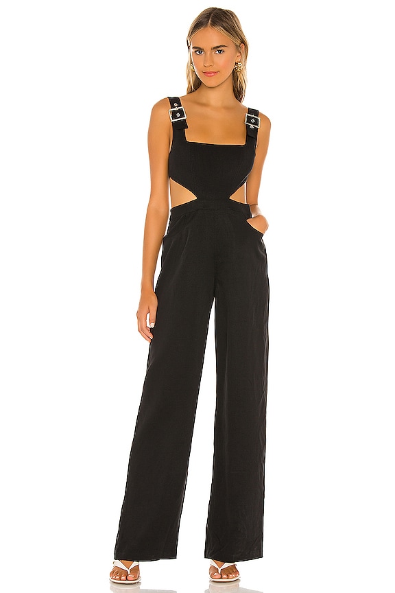WeWoreWhat Cut Out Overall in Black | REVOLVE