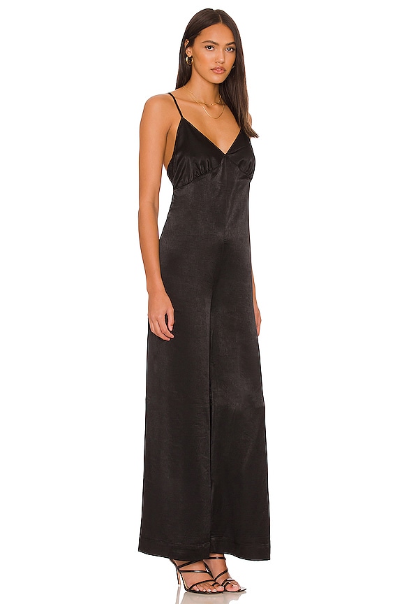 view 2 of 3 Slip Wide Leg Jumpsuit in Black Watercolor Ditsy