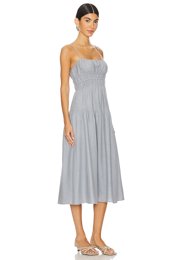 view 2 of 3 Scrunchie Midi Dress in Dusty Blue