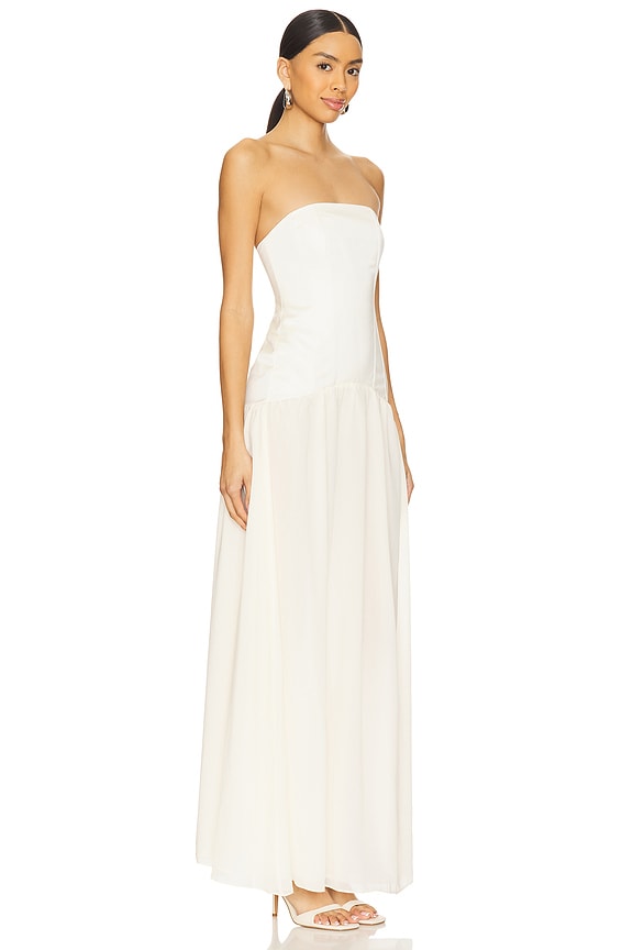 view 2 of 3 Corset Sheer Midi Dress in Ivory