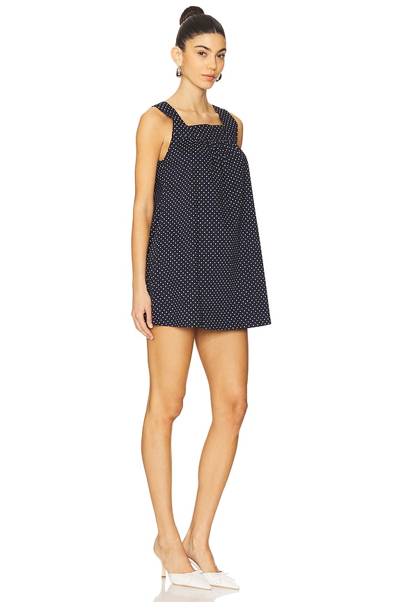 view 2 of 4 Square Neck Mini Dress in Navy Multi