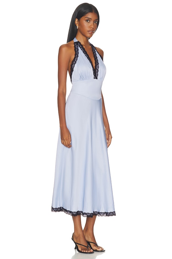 view 2 of 3 VESTIDO MIDI HALTER HALTER MIDI DRESS in Cashmere Blue