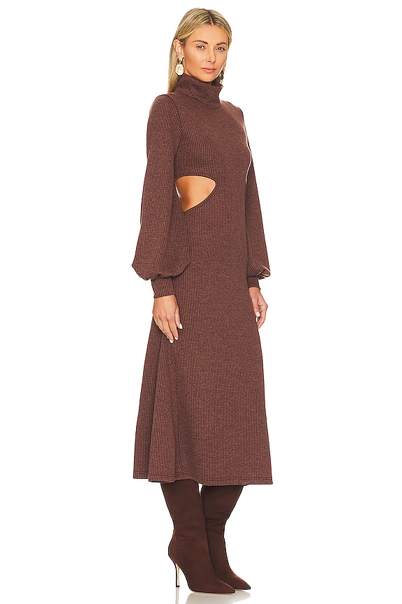 view 2 of 3 Cut Out Sweater Dress in Cacoa